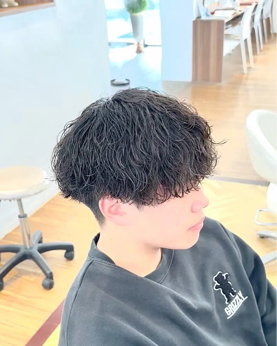 パーマ メンズ マッシュ メンズパーマ 波巻きパーマ カット パーマ ☆★メンズ特化★☆ 川地由麿のヘアスタイル