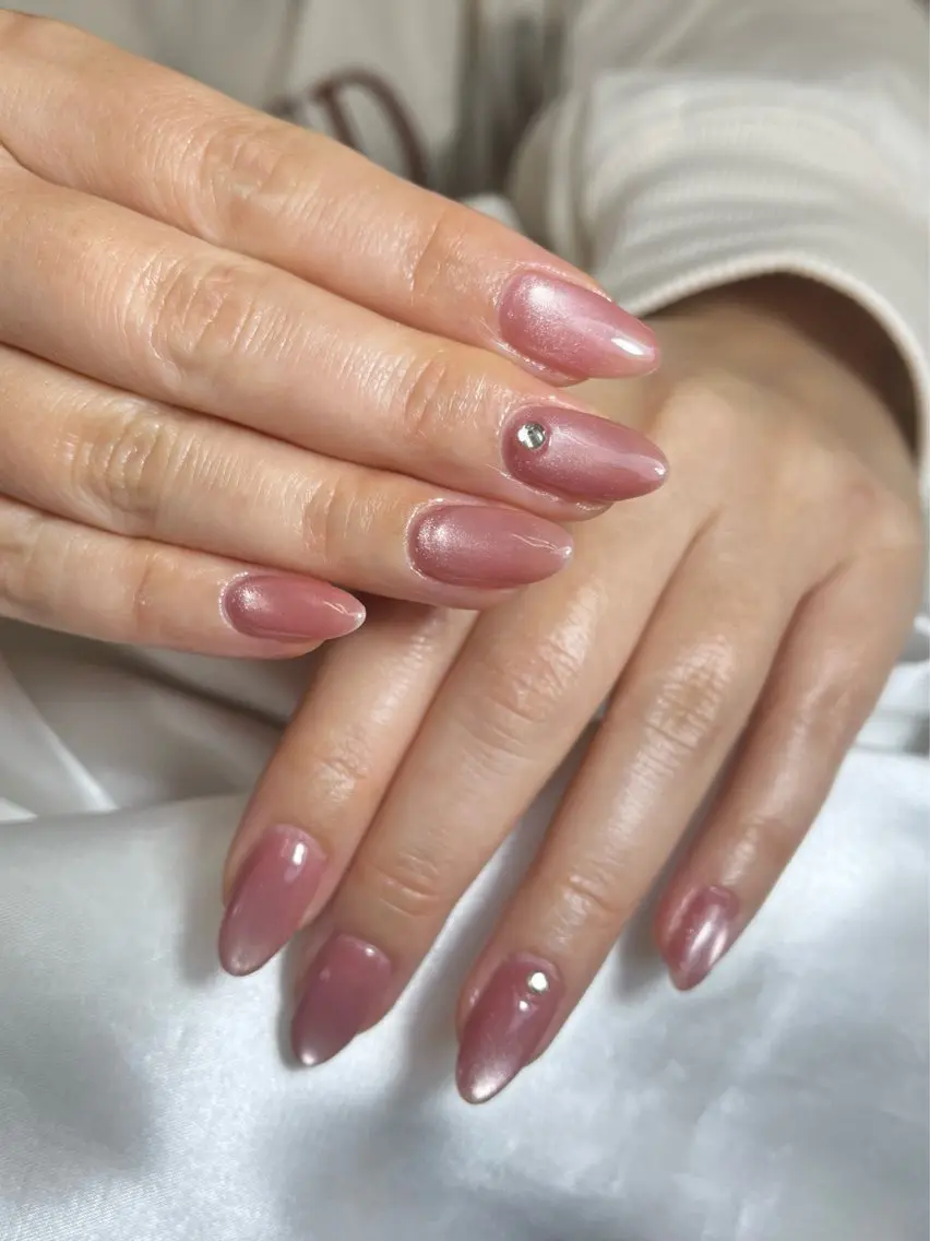 ネイル チークネイル 桜ネイル 長さ出し フットネイル ジェルネイル ハンドネイル Maika's nailのネイルデザイン
