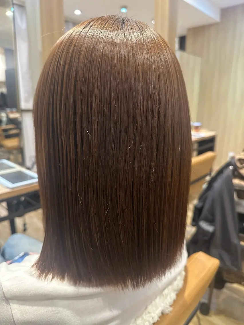 ミディアム パーマ カット 縮毛矯正 トリートメント ✨✂️Nori ✂️✨のヘアスタイル
