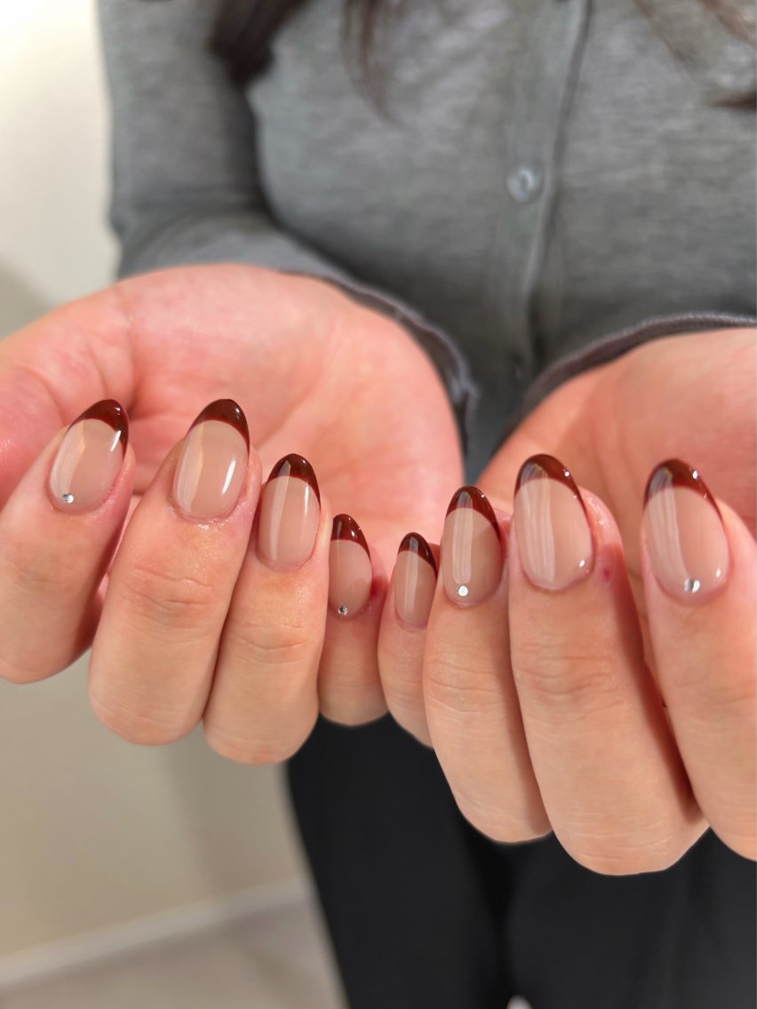 ネイル ボルドー フレンチネイル lou nailのネイルデザイン