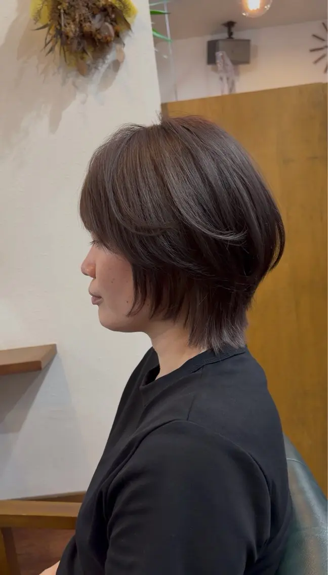 ショート ショートボブ ボブ ショートヘア ウルフカット 内山 優のヘアスタイル