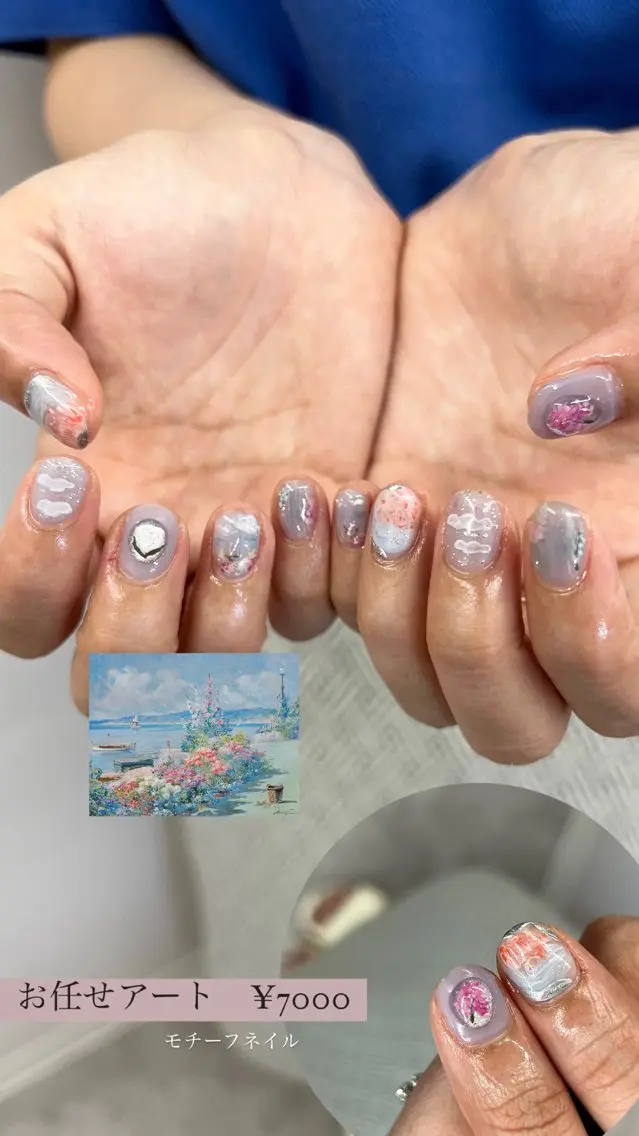 ネイル アートネイル ジェルネイル マグネットネイル ニュアンスネイル パラジェル Bana_ Nailのネイルデザイン