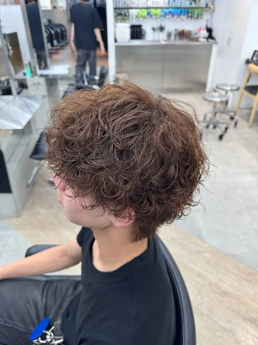 カラー パーマ メンズ カット ヘアカラー パーマ ☀️メンズパーマ☀️ /栄/濵﨑新成のヘアスタイル