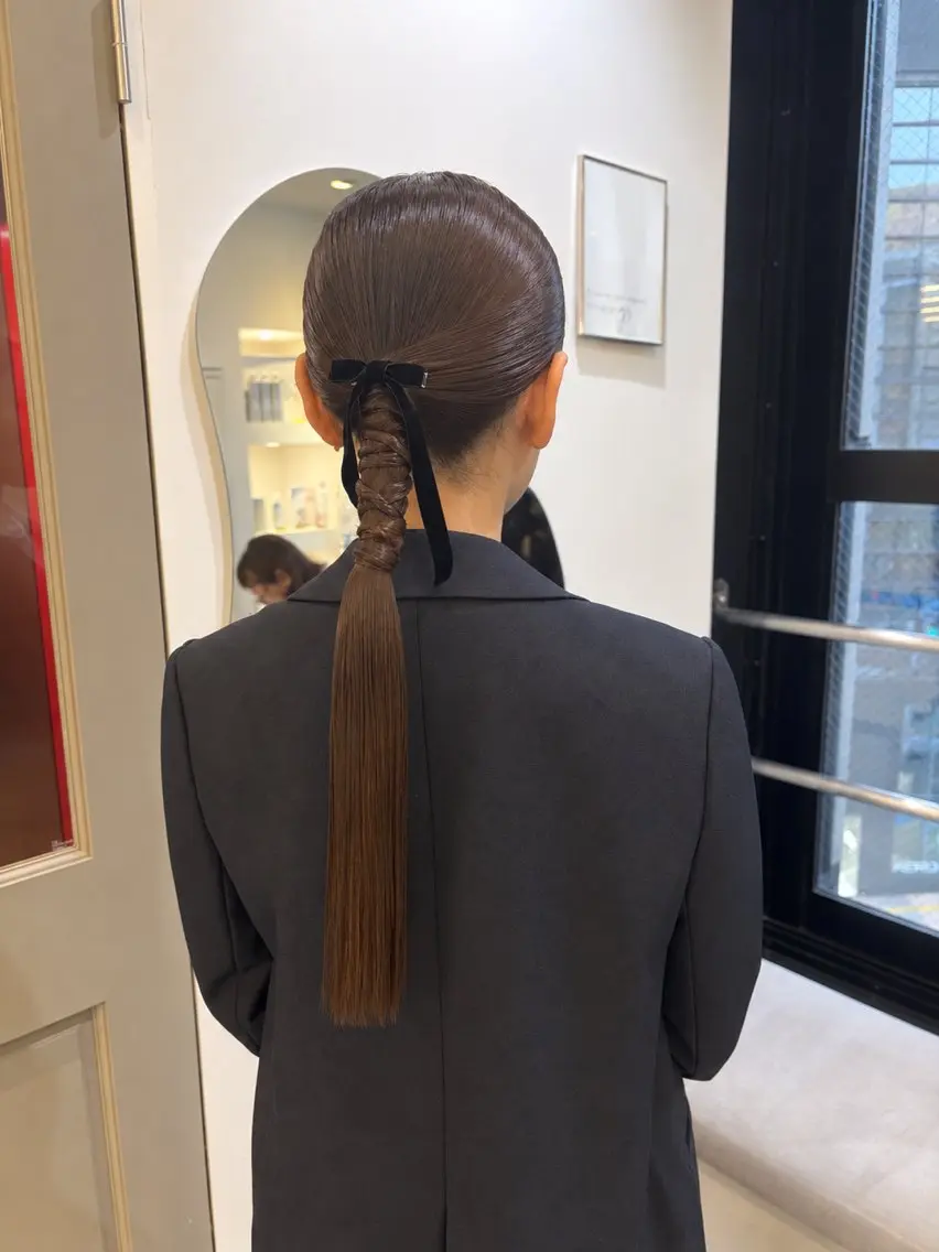 ロング ヘアアレンジ ヘアセット 韓国🇰🇷透明感 ERIのヘアスタイル