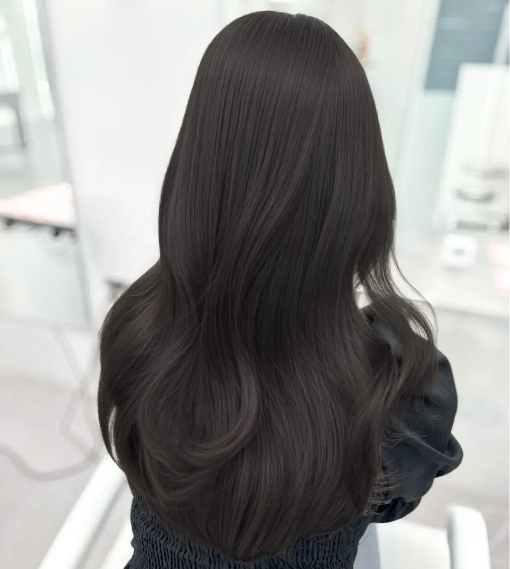 ロング カラー 透明感カラー 韓国風ヘア レイヤーカット 似合わせカット カット ヘアカラー トリートメント 韓国レイヤー× 顔まわり🕊️テルのヘアスタイル