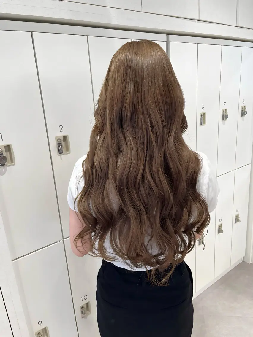 ロング カラー カット ヘアカラー トリートメント 韓国ハッシュカット/ 新宿/髪質改善/岡崎のヘアスタイル