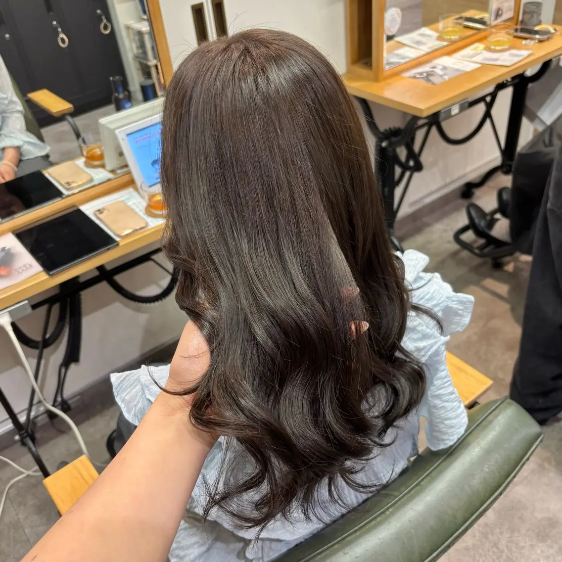 カラー 透明感カラー 銀座：似合わせカラー オリーブ🫒アレンジのヘアスタイル