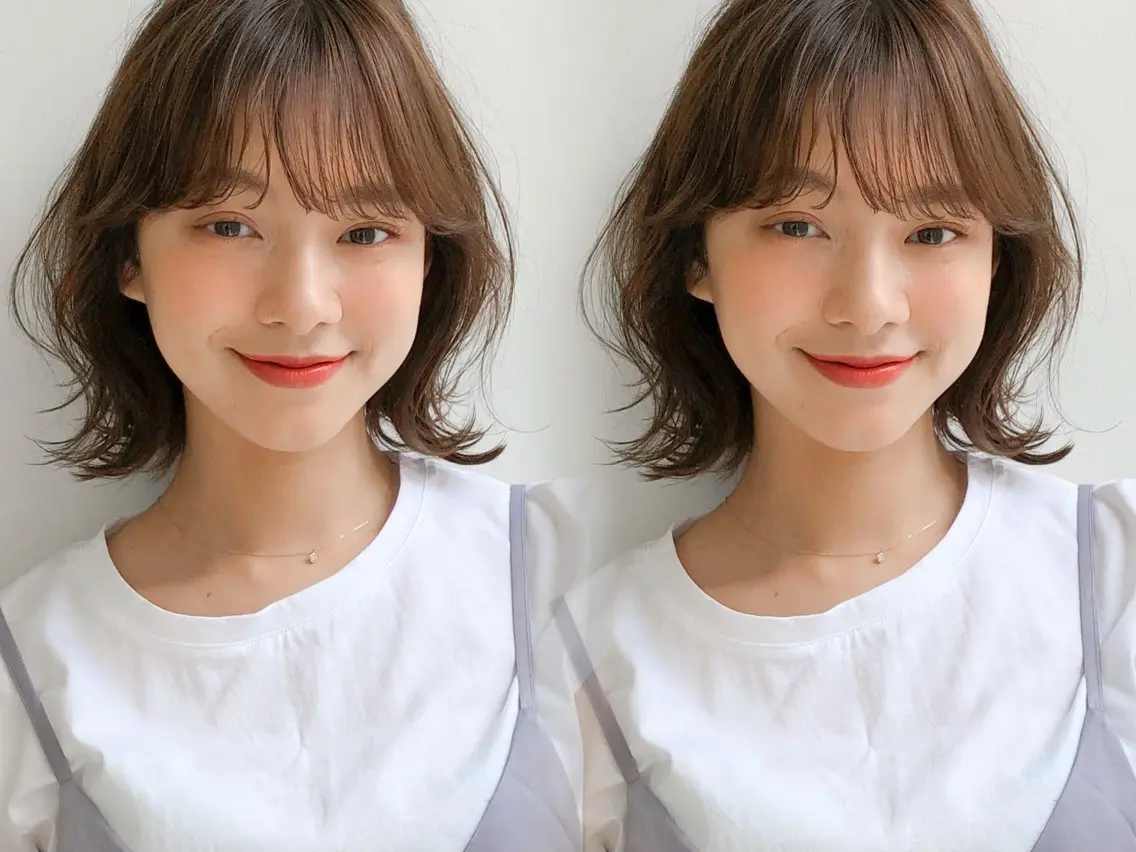 ミディアム カラー ボブ カット ヘアカラー トリートメント レイヤー×髪質改善✨ 渋谷/佐藤侑哉のヘアスタイル