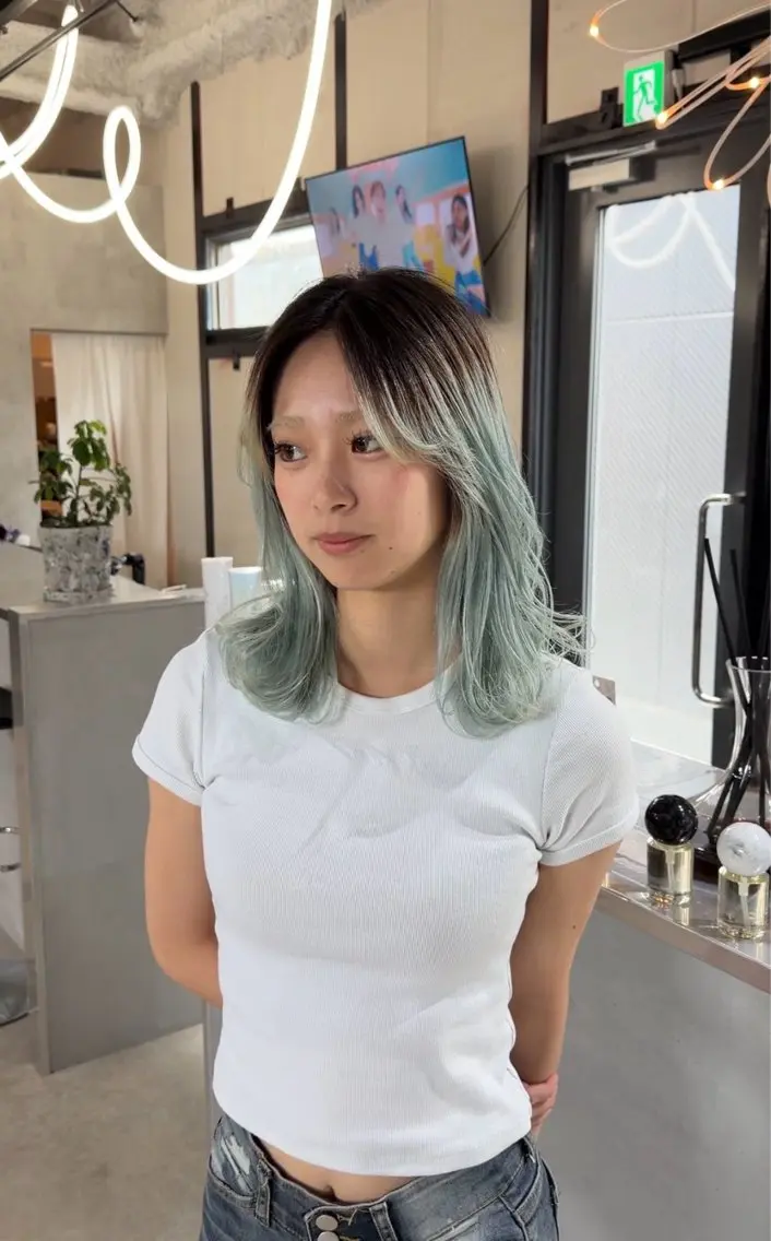 カラー ブリーチ カット ヘアカラー トリートメント 西川 斗真のヘアスタイル