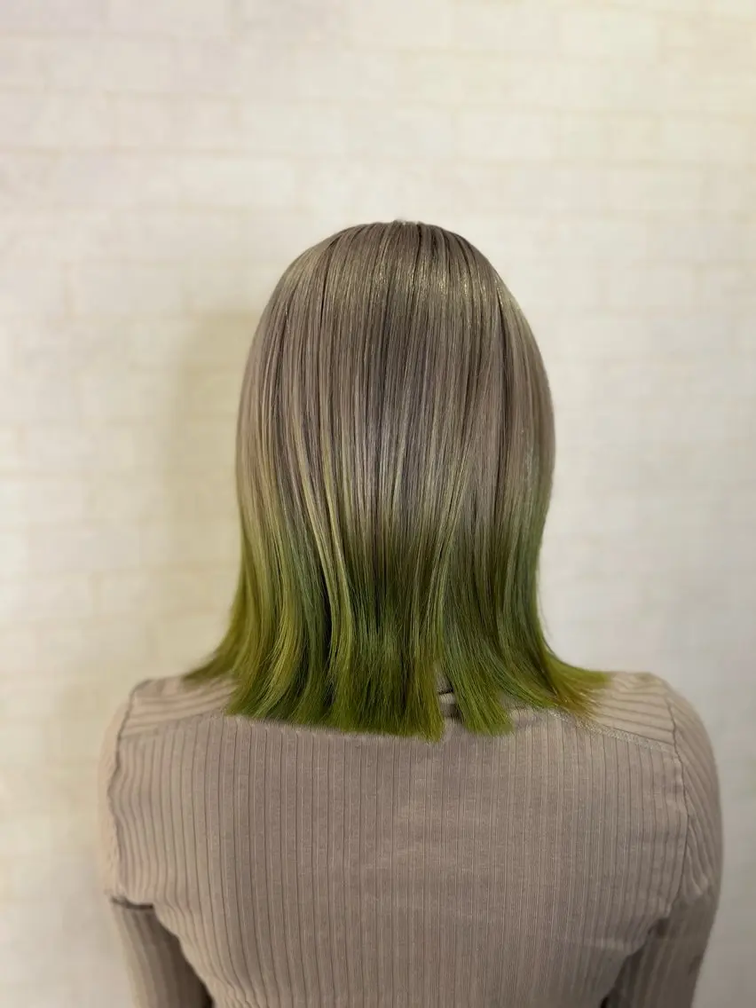 ミディアム カラー バレイヤージュ ブリーチ ケアブリーチ 透明感カラー デザインカラー カット ヘアカラー 髪質改善×ハイトーン ✨倉持のヘアスタイル