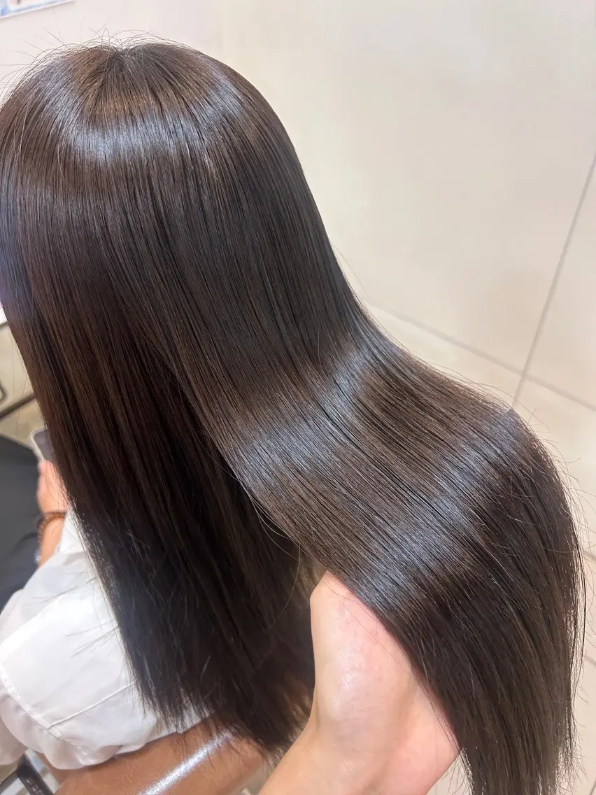 セミロング カラー ブラウンカラー カット ヘアカラー ヘッドスパ 阪田 真奈未のヘアスタイル