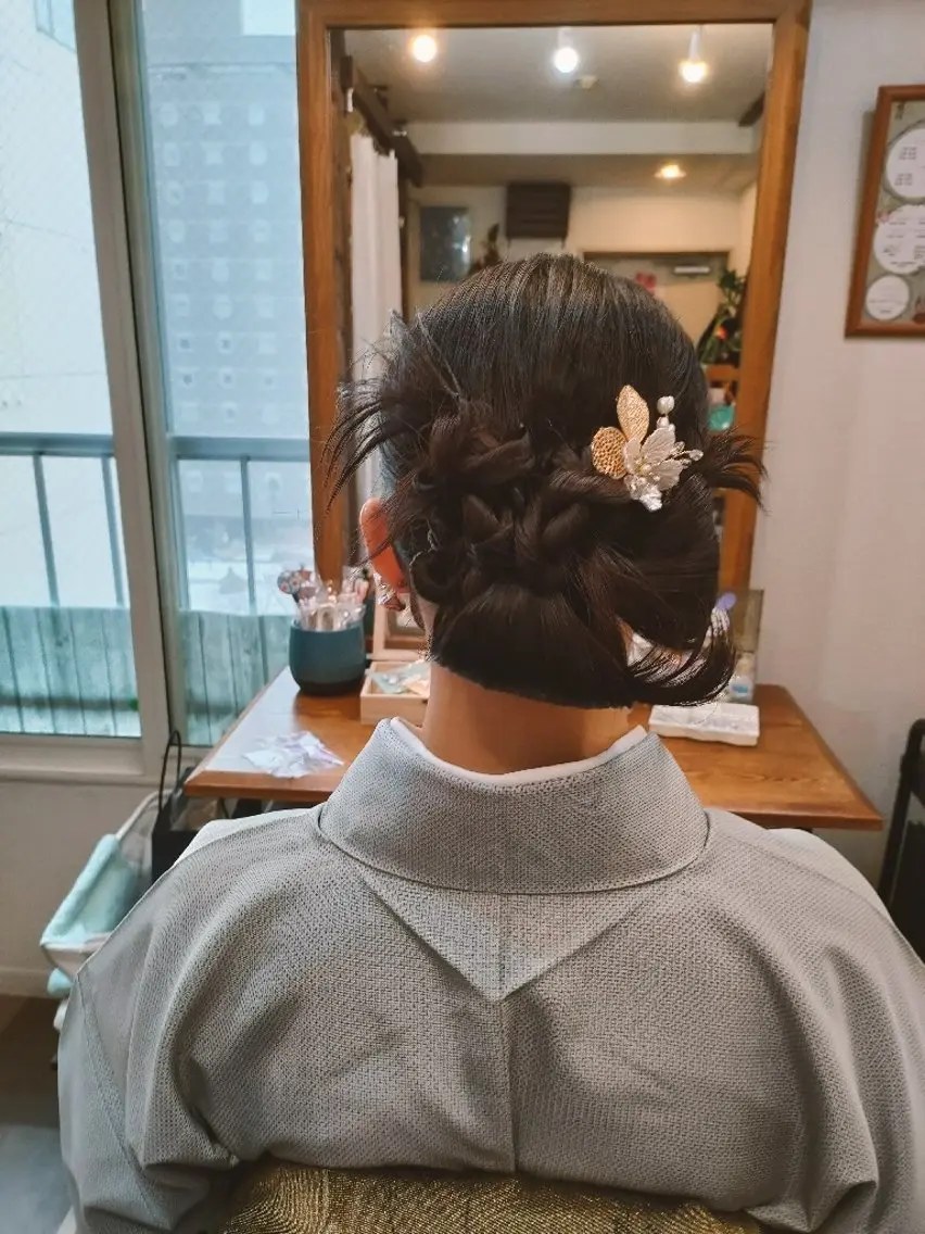 ヘアアレンジ 着物ヘア ヘアセット HempBeauty 浅野アサミのヘアスタイル