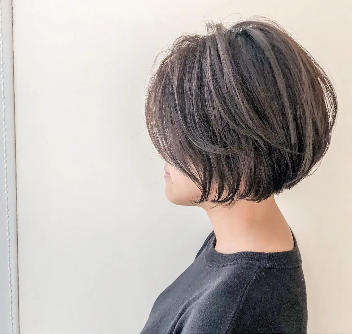 ショート カラー ショートボブ ボブ ショートヘア 中山 天地のヘアスタイル