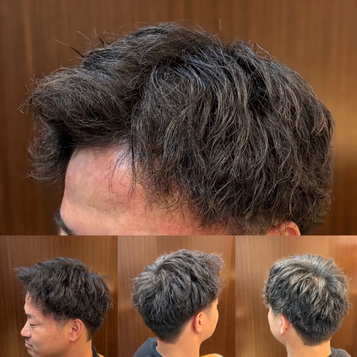 パーマ メンズ カット パーマ 根尾 海咲のヘアスタイル