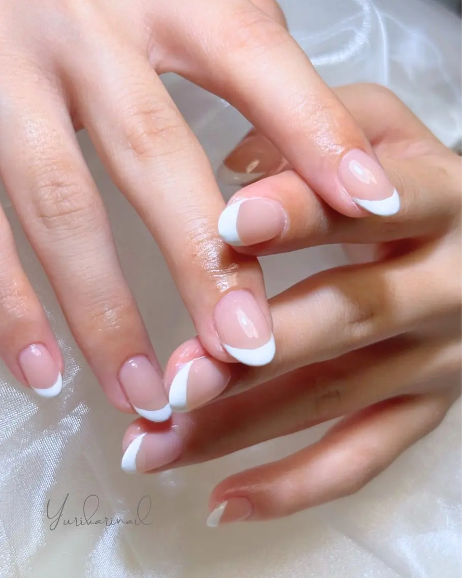 ネイル フレンチネイル ハンドネイル ネイリスト ゆりかのネイルデザイン