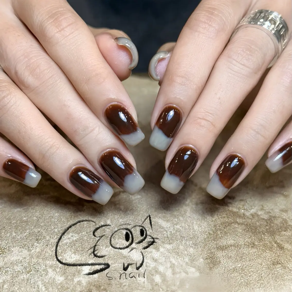ネイル チークネイル フレンチネイル グラデーション マグネットネイル ワンカラーネイル S.nail _のネイルデザイン