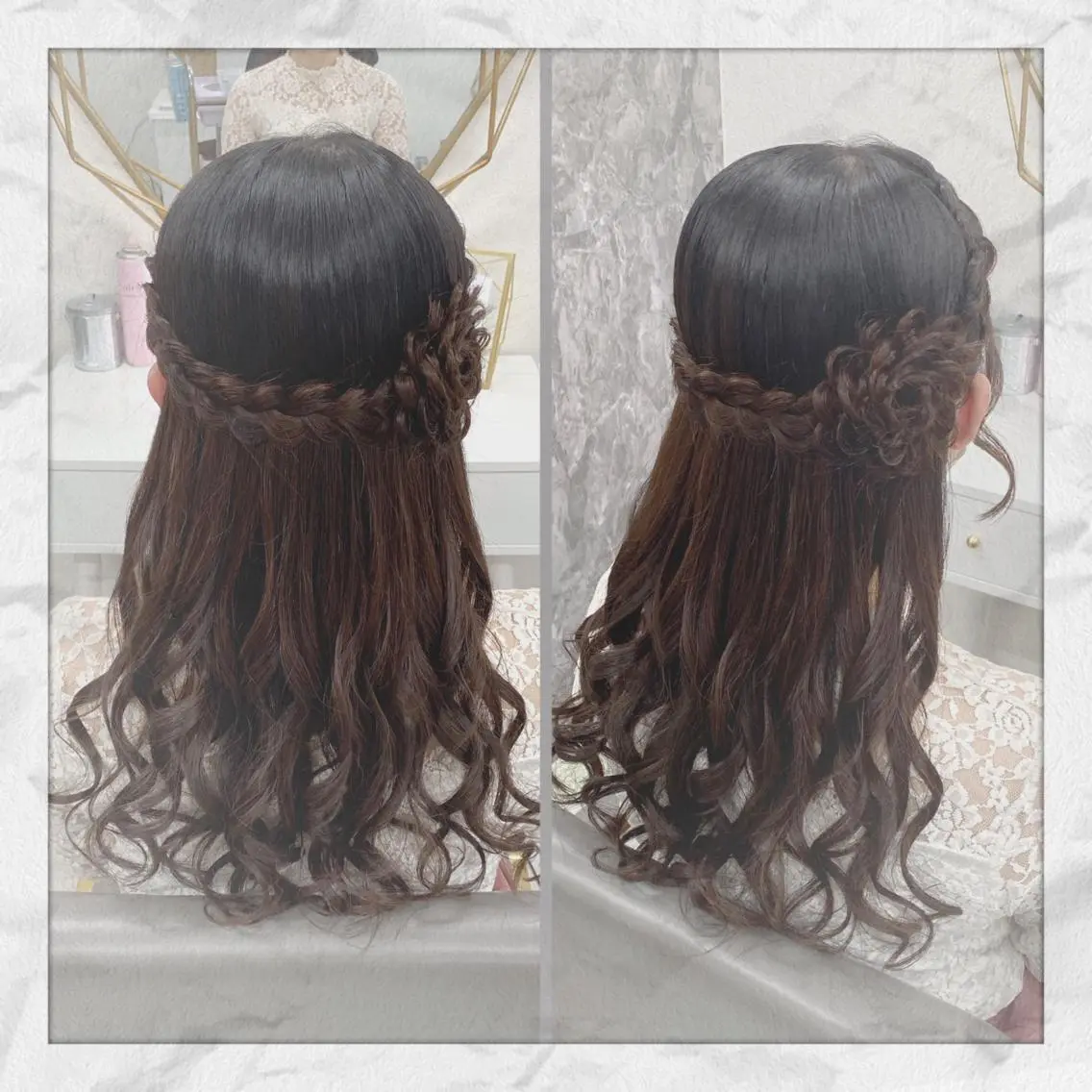 セミロング ヘアアレンジ ヘアセット ヘアセット/着付け 𓇼 まつもと𓇼のその他イメージ