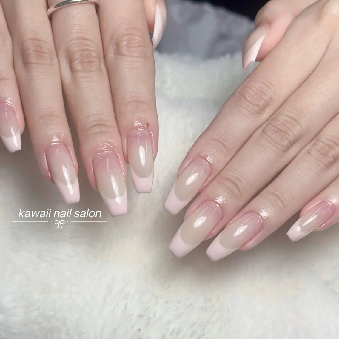 ネイル チークネイル ドット フレンチネイル 韓国ネイル レース Kawaii _Nailのネイルデザイン