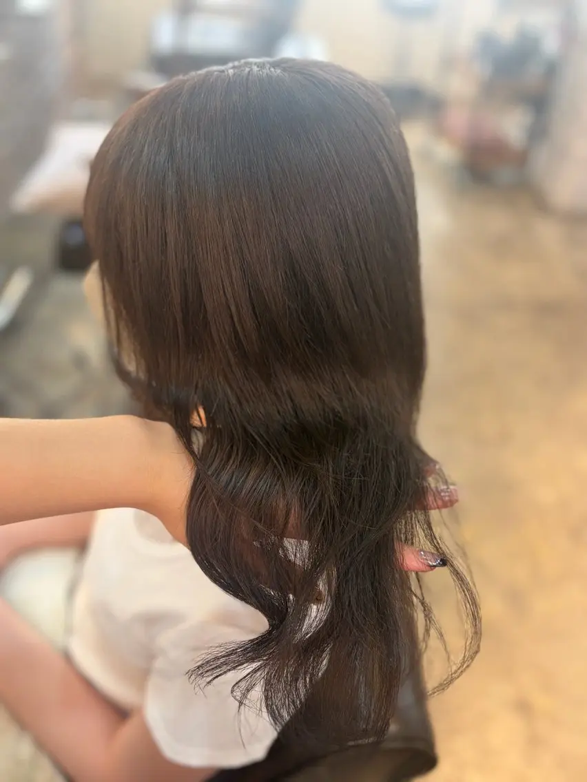 ミディアム カラー ベージュカラー ブラウンカラー ブラウンベージュ 髪質改善 トリートメント ヘアカラー トリートメント 縮毛矯正/暖色系 /徳田真緒のヘアスタイル
