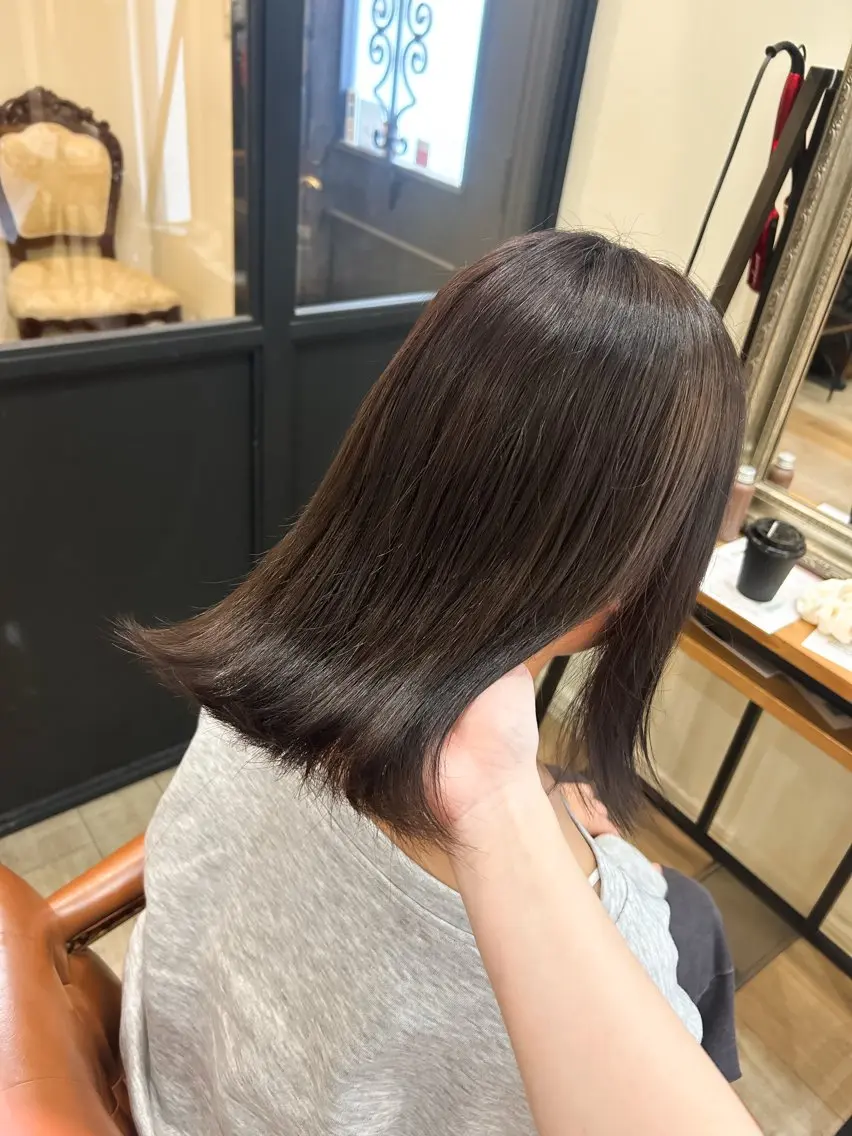 ミディアム カラー カット ヘアカラー はるか/ trスタイリストのヘアスタイル