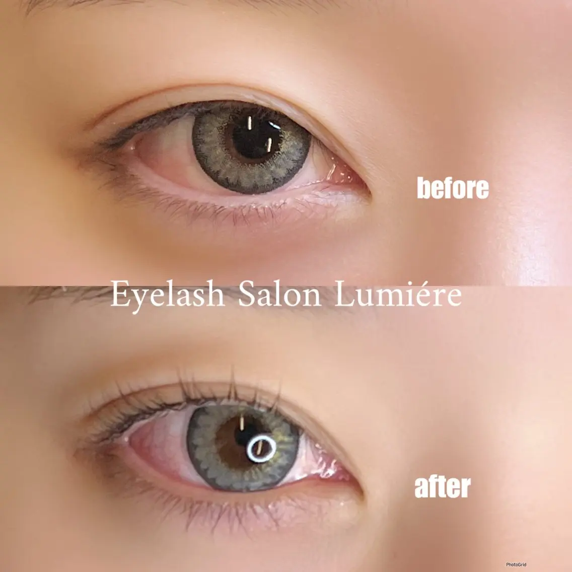 マツエク・マツパ パリジェンヌラッシュリフト Lumiére SAKURAのマツエク・マツパデザイン
