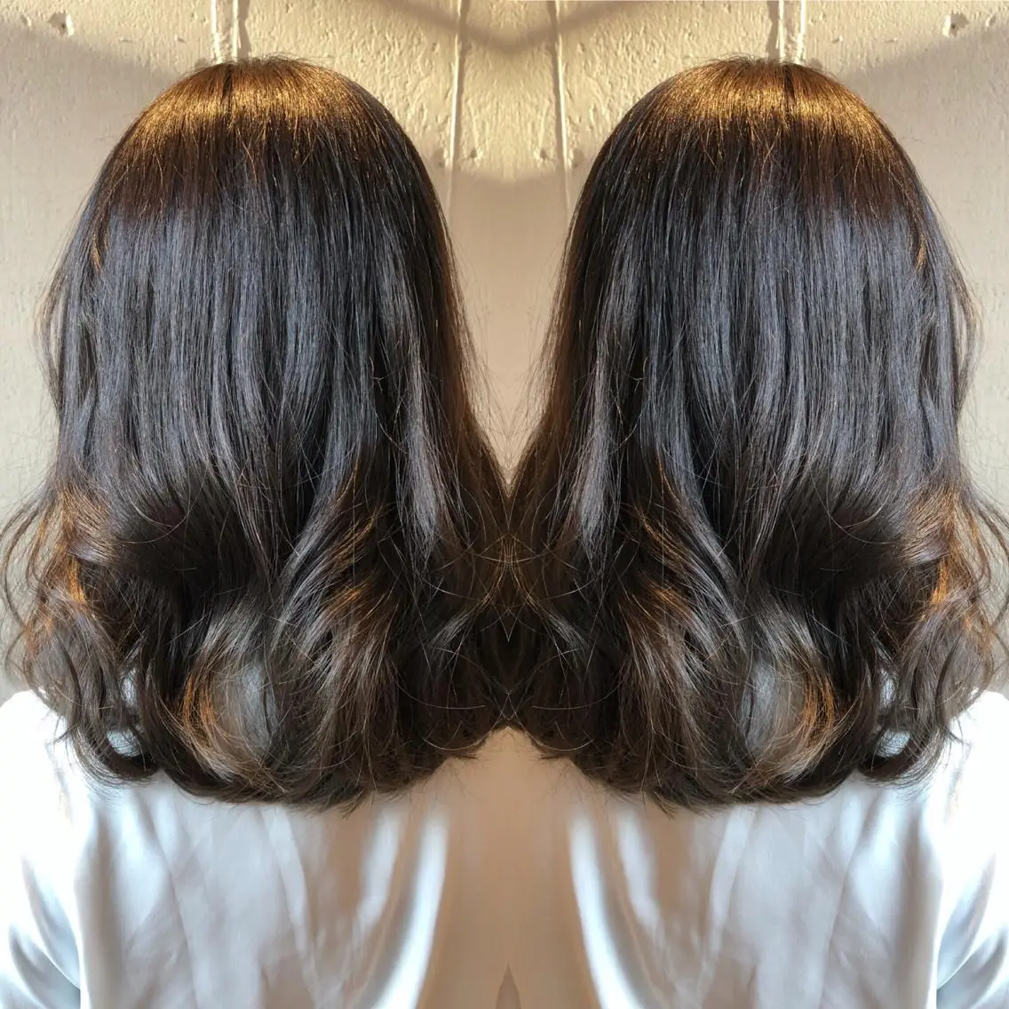 ミディアム カット ヘアカラー トリートメント あらき ちさとのヘアスタイル