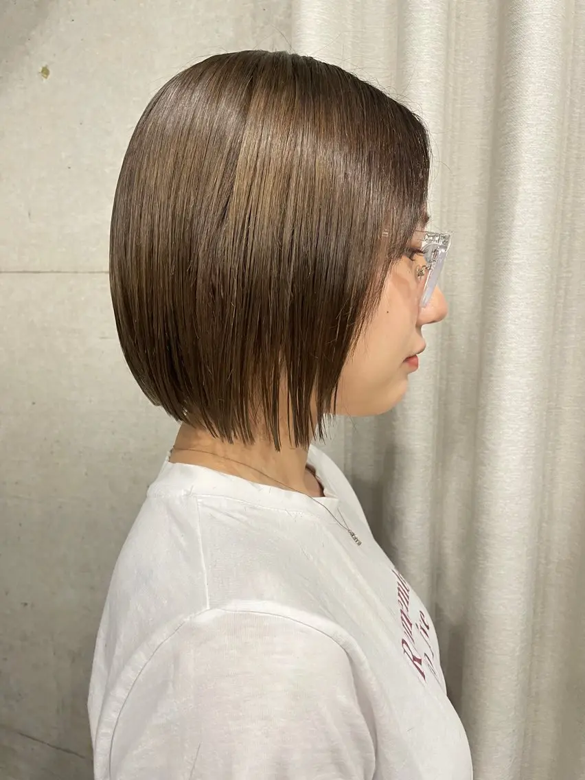 ミディアム カラー カット ヘアカラー トリートメント 表参道🌿赤み消し カラー/チナツのヘアスタイル