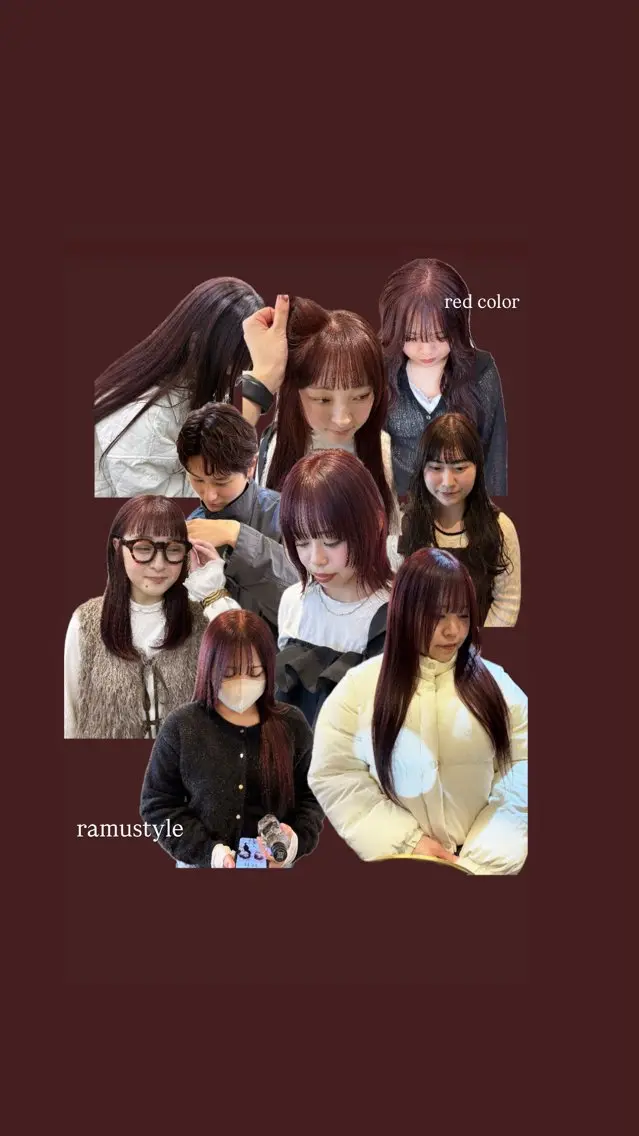 カラー 無料カットモデル募集 暖色カラー🎀のヘアスタイル