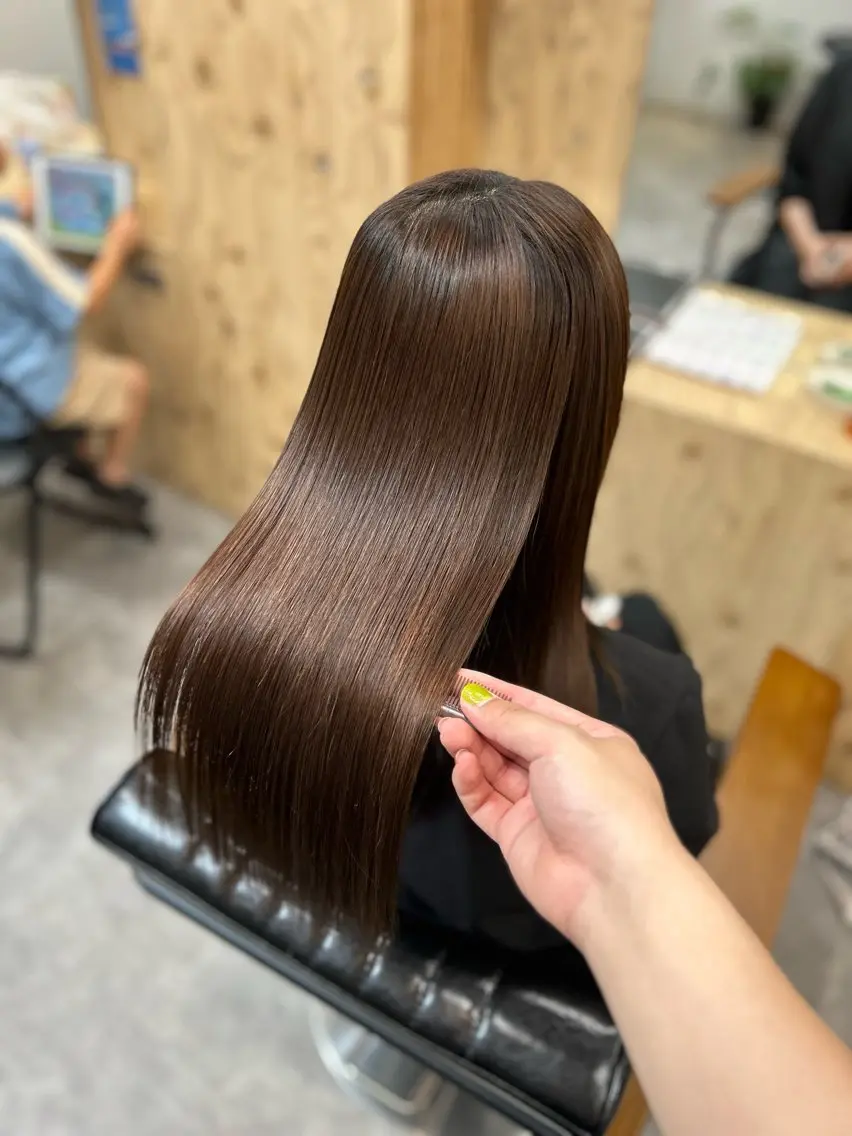 ロング 髪質改善 縮毛矯正 トリートメント カット 縮毛矯正 トリートメント 縮毛矯正/髪質改善 /nuup岩田のヘアスタイル