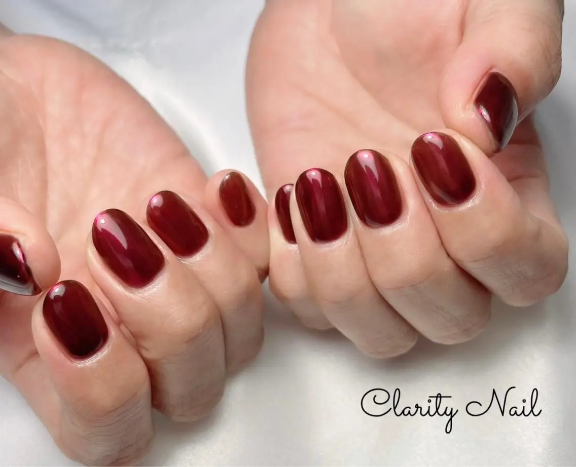 ネイル ミラーネイル ワンカラーネイル ハンドネイル Clarity Nailのネイルデザイン