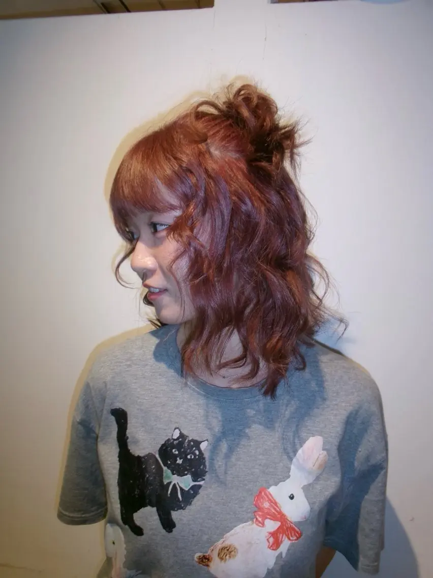 カラー ヘアカラー よしの りおなのヘアスタイル