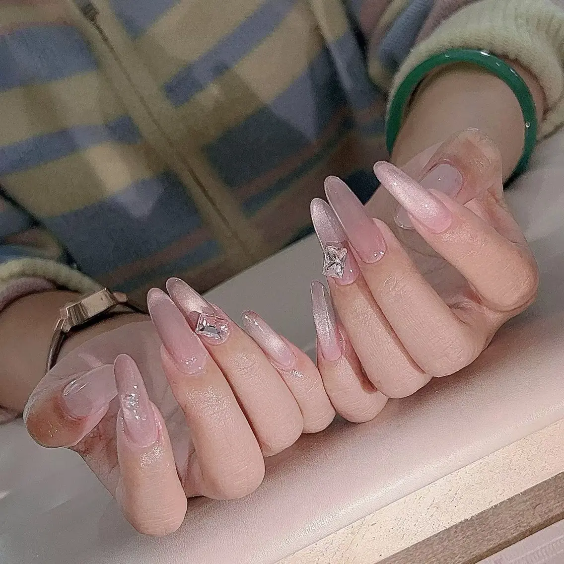 オフィスネイル✨ワンカラー / マグネットネイル 【オフなし】の写真