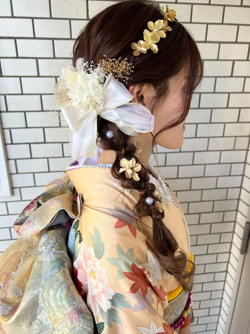 ヘアアレンジ 成人式 大人可愛いヘアメイク 💋🧚‍♀️しずかのヘアスタイル