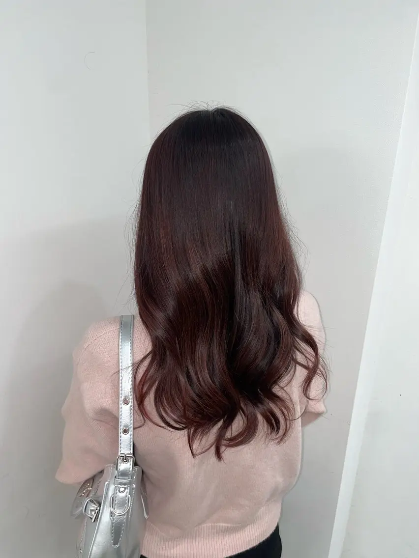 ロング カラー ブラウンカラー レッドカラー カット ヘアカラー トリートメント EARTH菊名店👾 ひらのすぐるのヘアスタイル