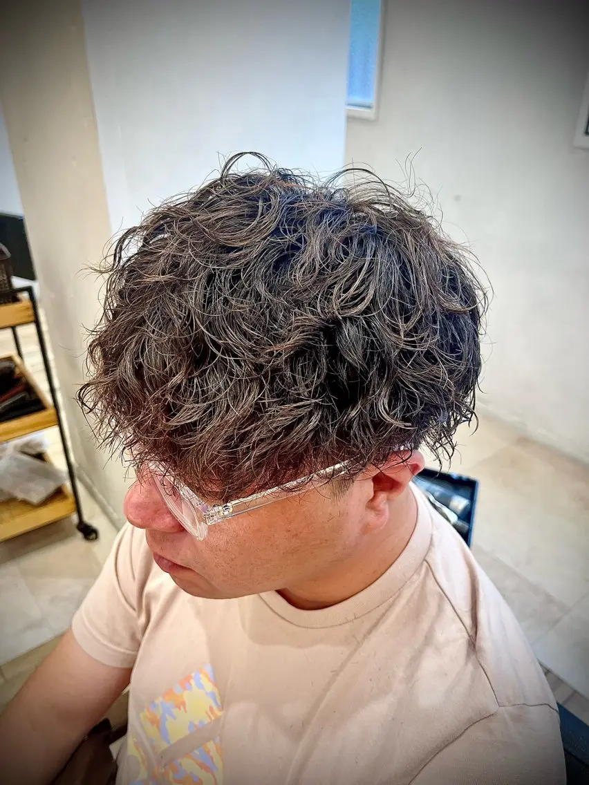 パーマ メンズ メンズパーマ スパイラルパーマ 🟦メンズ特化🟦 たかしま　あさひのヘアスタイル