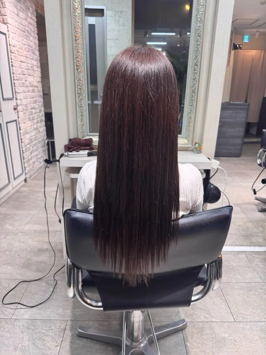 枝毛カット💇♀️+透明感イルミナカラー🌟+ハホニコトリートメント🌈🦄の写真