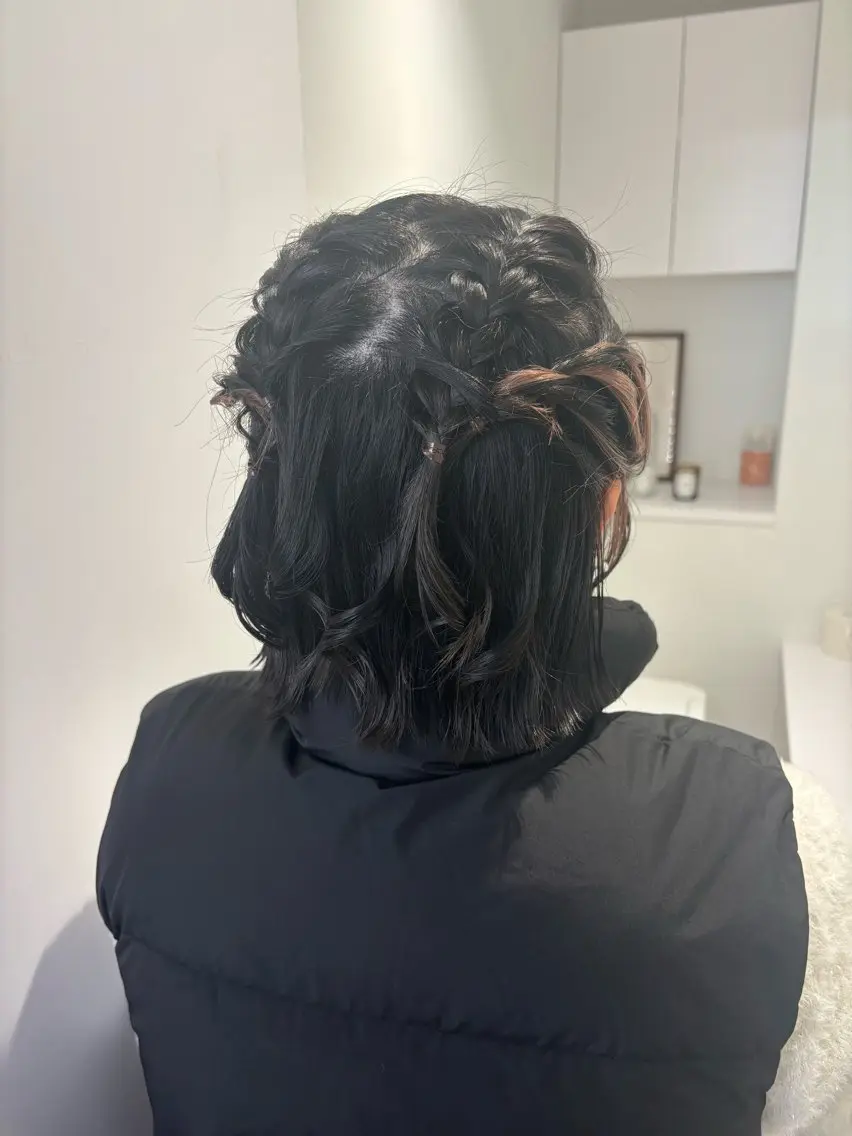 ショート ヘアセット まろやかベージュ🤎 ぷつっとボブ🔔リンのヘアスタイル