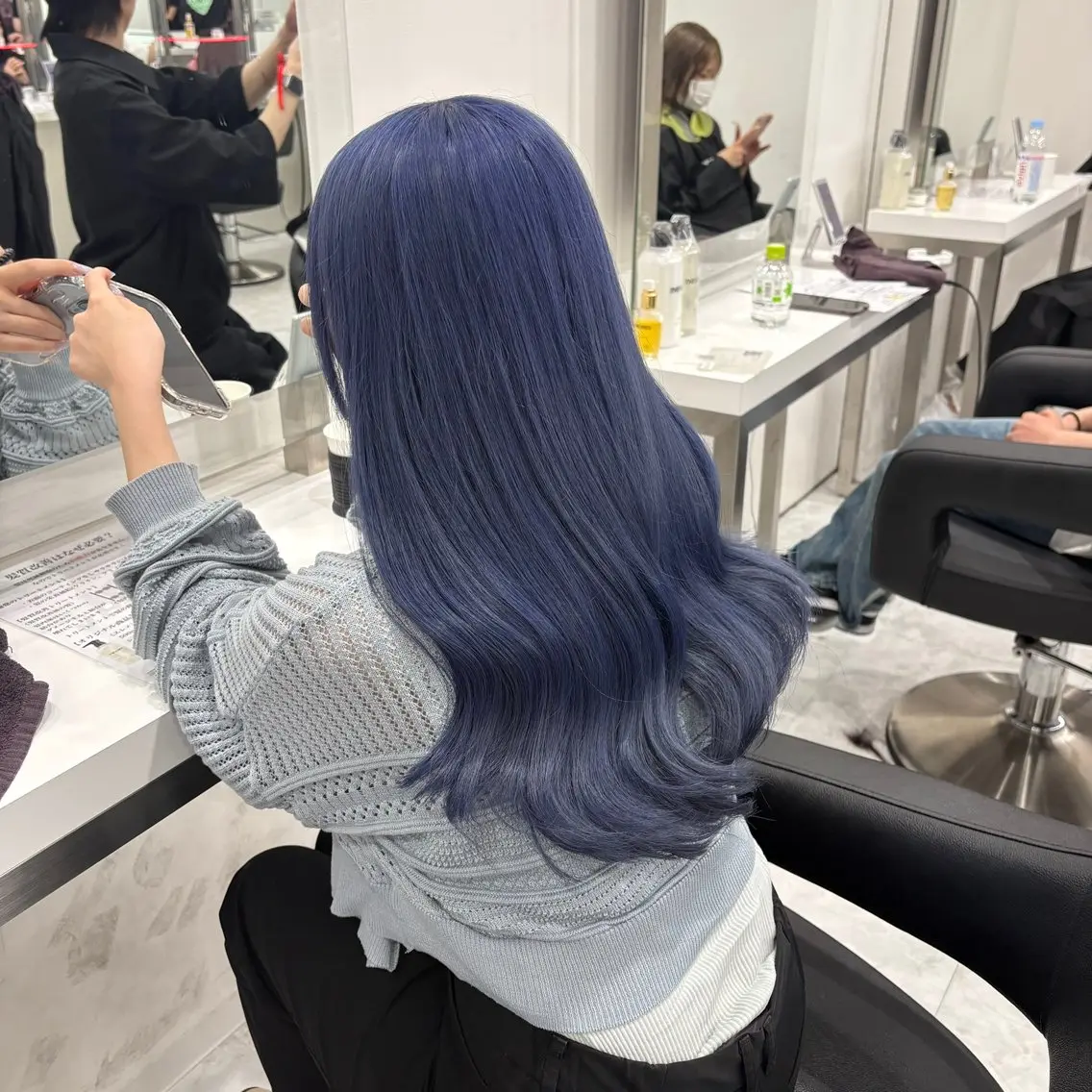 ロング カラー ヘアカラー トリートメント ヘッドスパ ヘアセット 韓国アイドル🤍ブリ ーチカラー🤍わかなのヘアスタイル