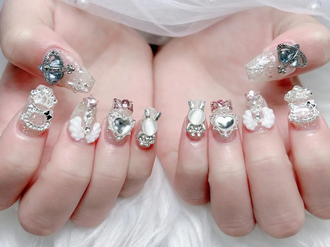 ネイル アートネイル ジェルネイル ソフトジェル K.bi_nail ネイル長さ出し専門店のネイルデザイン