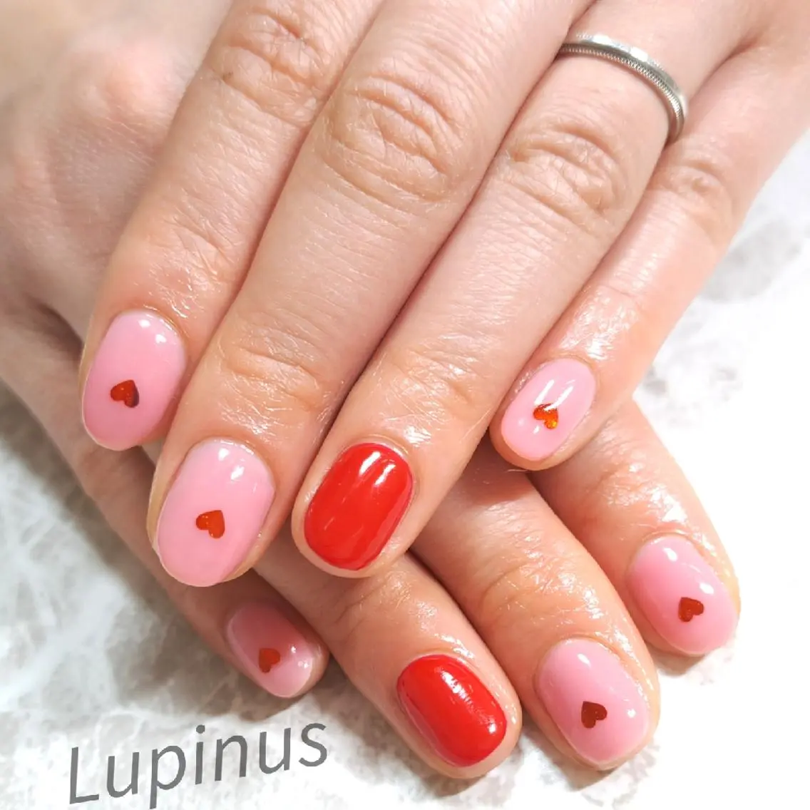ネイル バレンタイン Lupinus ルピナスのネイルデザイン