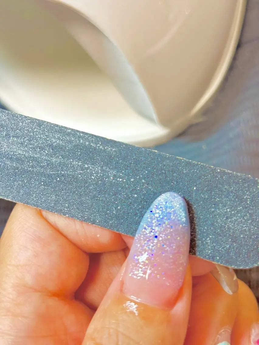 ネイル フラッシュネイル フレンチネイル グラデーション ラメ(グリッター) ラメグラデーション Lino nailのネイルデザイン