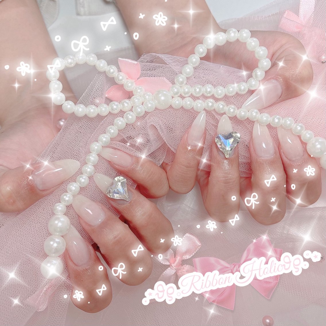 ネイル ハンドネイル ハンドケア Ribbon Holicのネイルデザイン