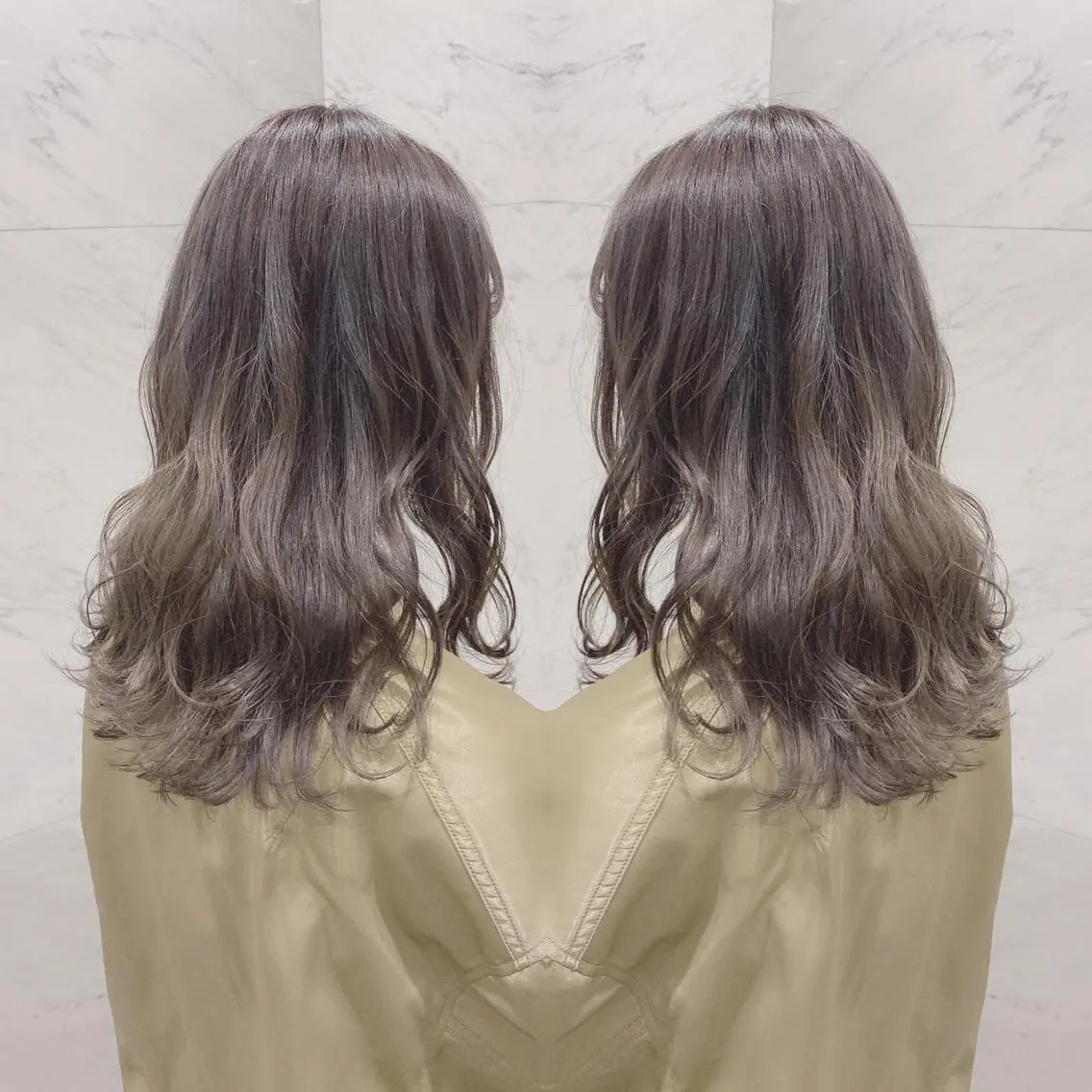 セミロング カラー カット ヘアカラー トリートメント 重政 和樹のヘアスタイル