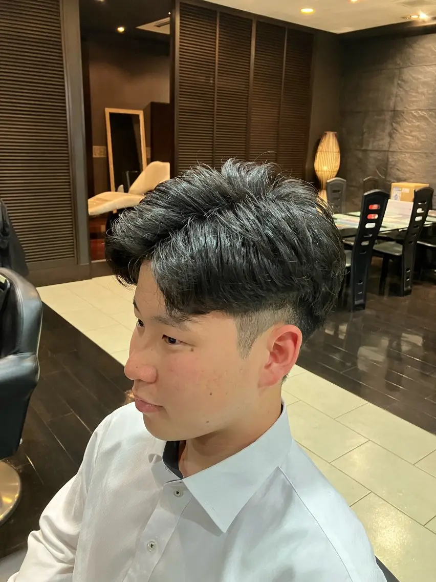 パーマ メンズ カット パーマ 前之園 ひかるのヘアスタイル