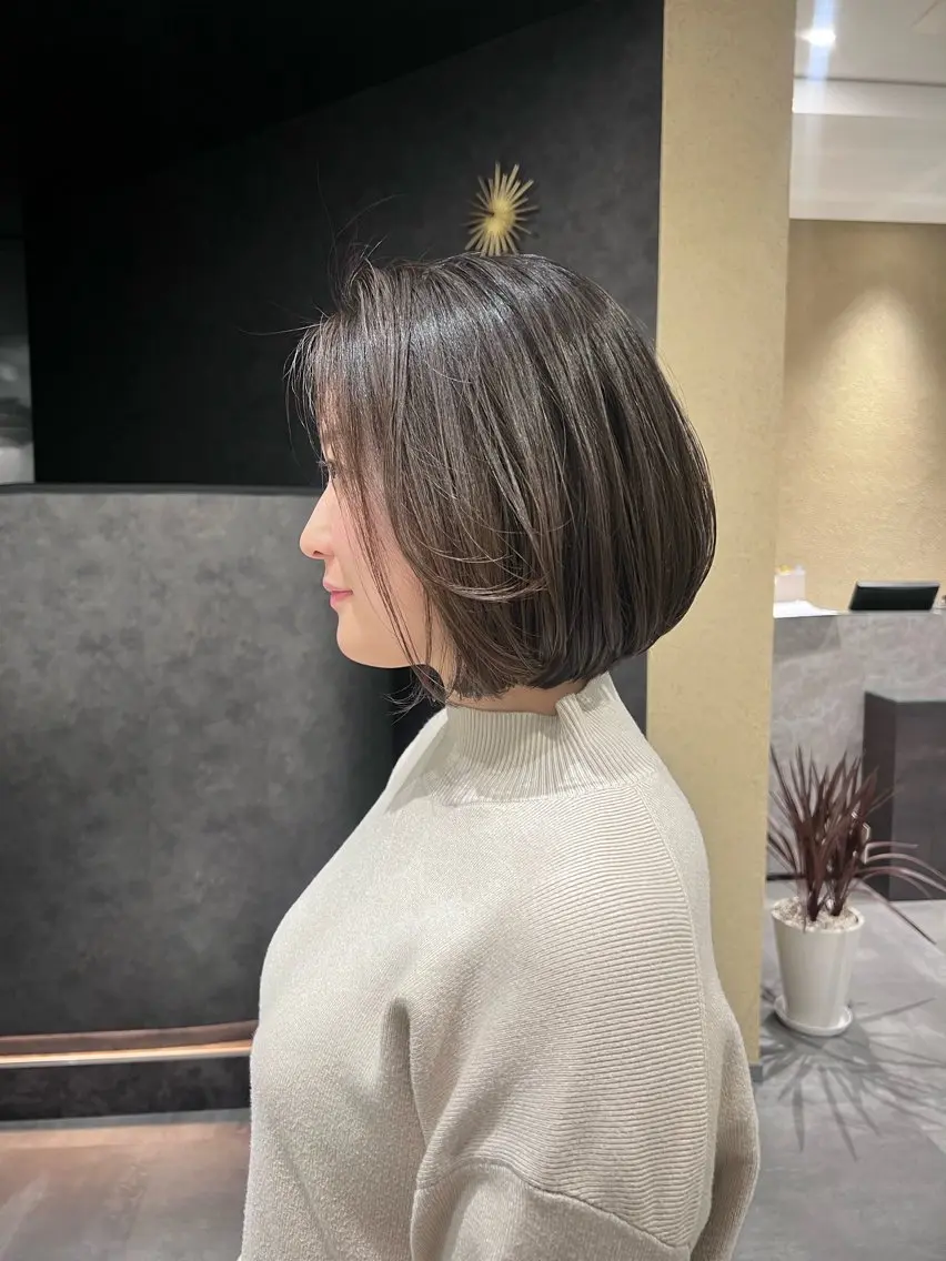ショート ボブ カット/パーマ たるみことりのヘアスタイル