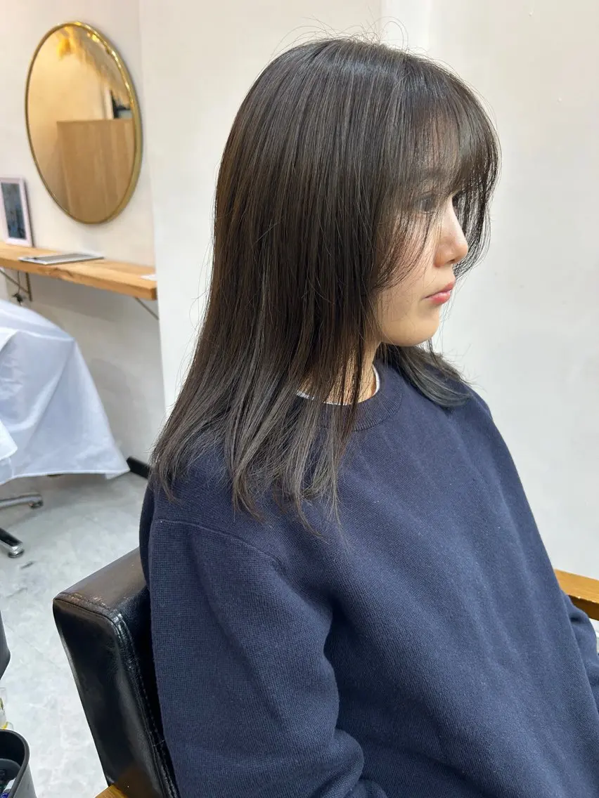 ミディアム カラー カット ヘアカラー トリートメント CARICIA 白木 由里加/新栄のヘアスタイル