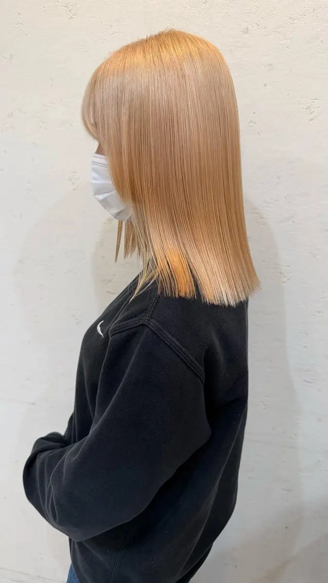 ミディアム カラー ヘアカラー 【透け感カラー】 沖田航祐のヘアスタイル
