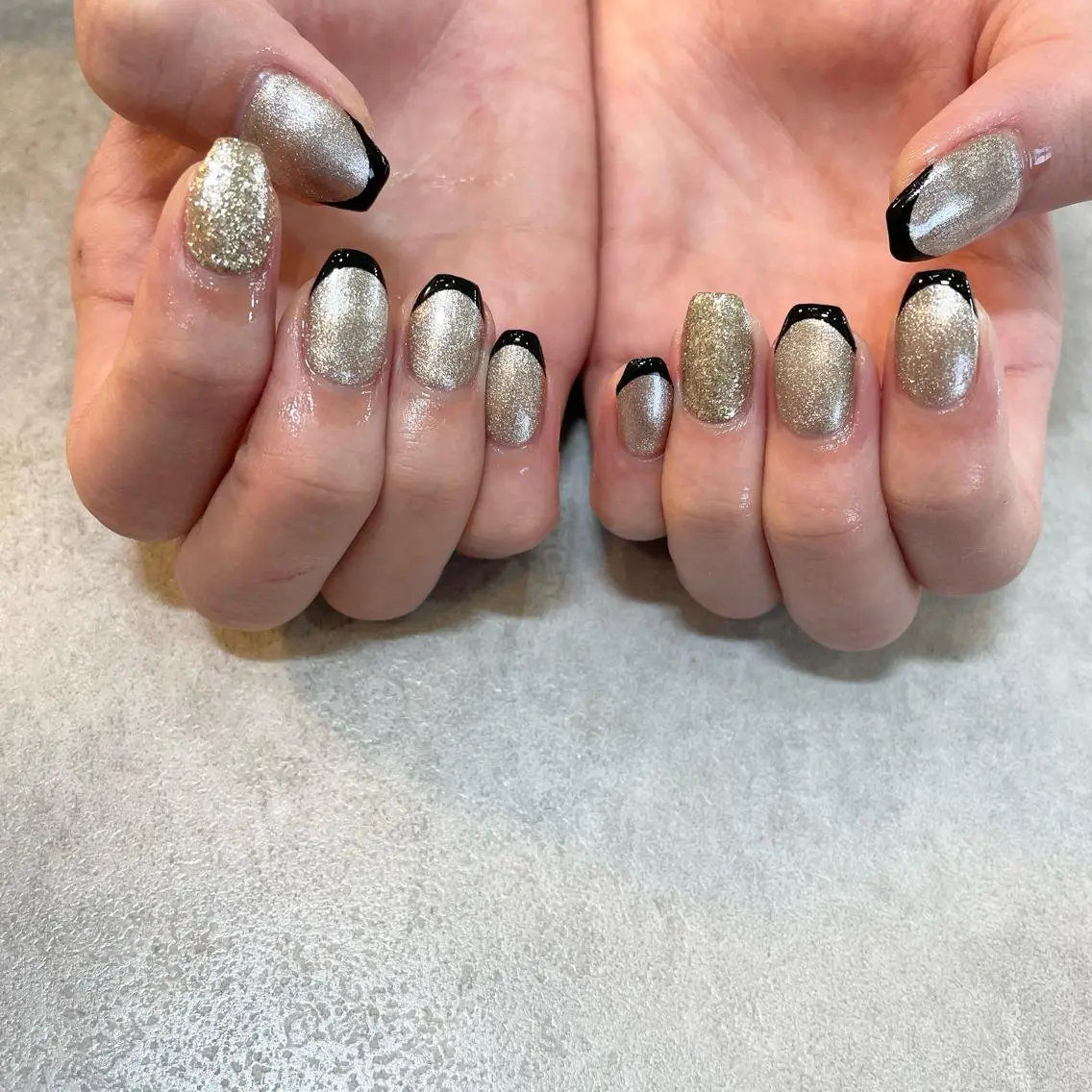 ネイル フレンチネイル マグネットネイル マグネットフレンチ Nail Salon Gummi.のネイルデザイン