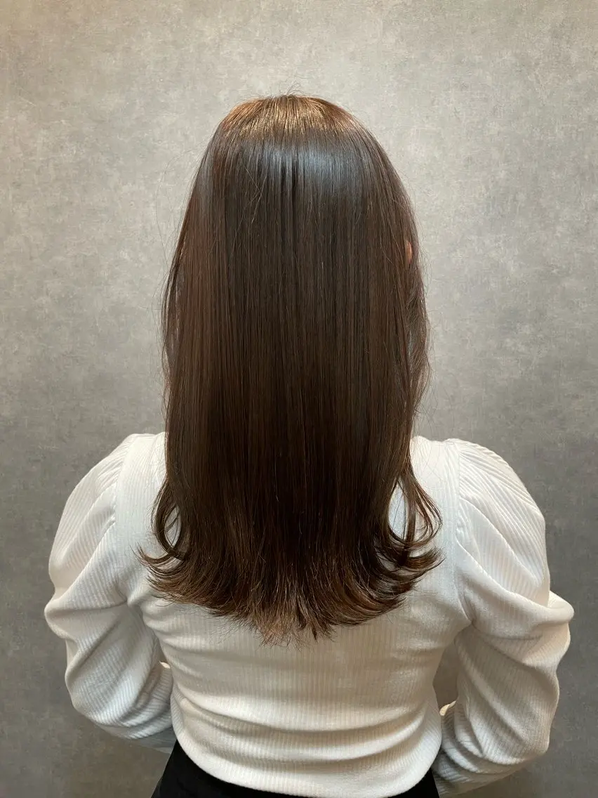 セミロング カラー カット ヘアカラー トリートメント ツヤ美髪💐 髪質改善/高山愛来のヘアスタイル