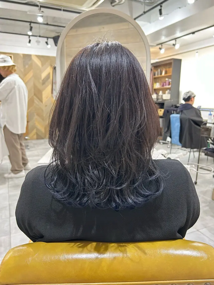 セミロング カラー レイヤーカット ウルフカット 顔まわりカット/ボブ /♡とーこ♡のヘアスタイル